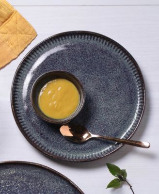 Stoneware Linhas Dessert Plates, Set of 6