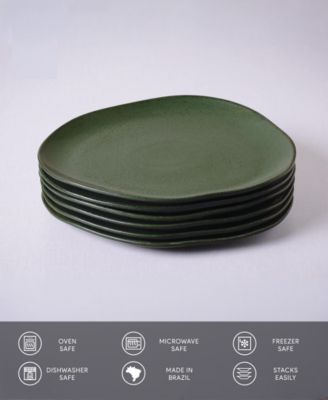 Stoneware Oval Dinner Plates, Set of 6