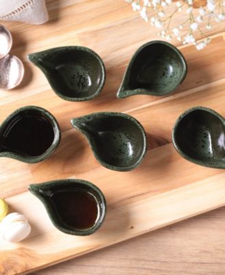 Stoneware Teardrops, Set of 6