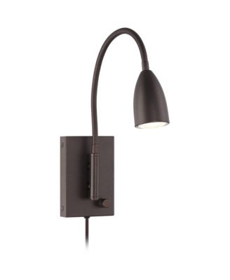 Lido High Modern Wall Reading Lamp Light Fixture Mount Bedroom Bedside Plug-In Cord Adjustable Gooseneck