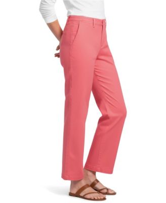 Women's Mid Rise Classic Straight Leg Chino Ankle Pants