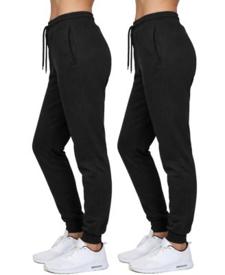 Women's Loose Fit Fleece-Lined Jogger Sweatpants-2 Pack