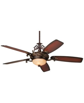 56" Casa Esperanza Teak LED Ceiling Fan with 18" Rod