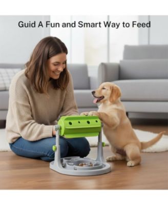 Interactive Dog and Cat Food Puzzle Slow Feeder IQ Trainer Adjustable Height for Small Medium Pets