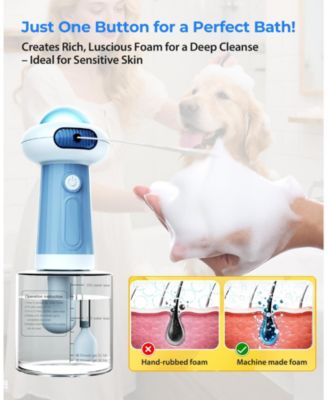 Upgrade Waterproof Electric Dog Shower Automatic Soap Dispenser Magnetic Charging Shampoo Frother Bubble Machine Pets