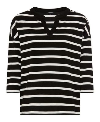 Women's Striped Rib Knit Jersey Top