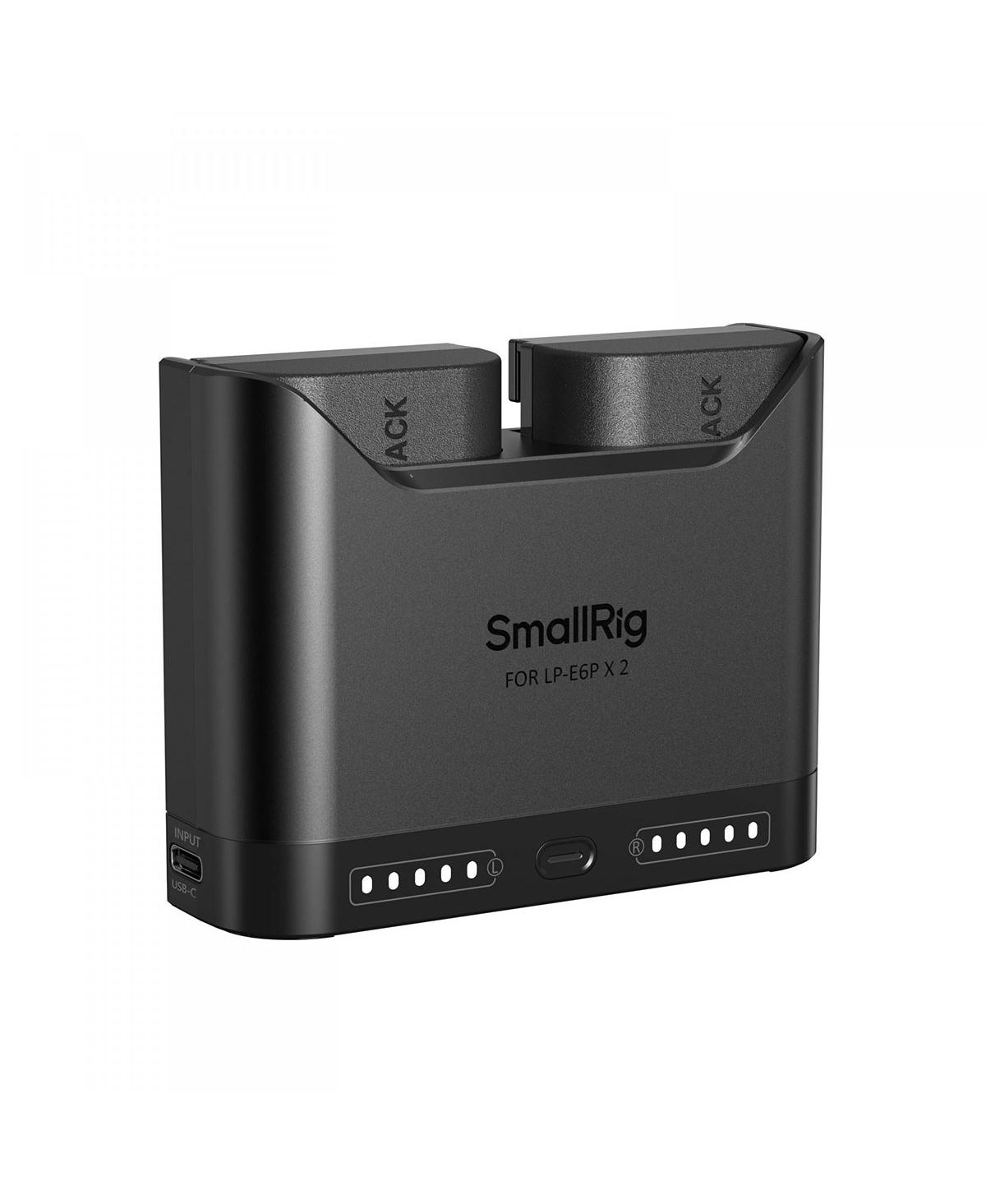 Smallrig Turbo Charging Kit for Lp-E6P Camera Batteries 5485 Dual Fast-Charging Charger for Canon Lp-E6P - Black