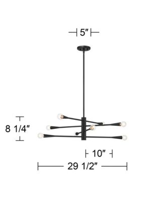 Livonia Matte Chandelier Modern Sputnik 8-Light Fixture for Dining Room House Foyer Kitchen