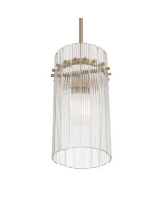 Emerson Matte Brass Fluted Glass Mini Pendant Light