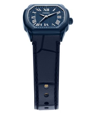 Women's Harlow Three-Hand Navy Leather Watch 27mm