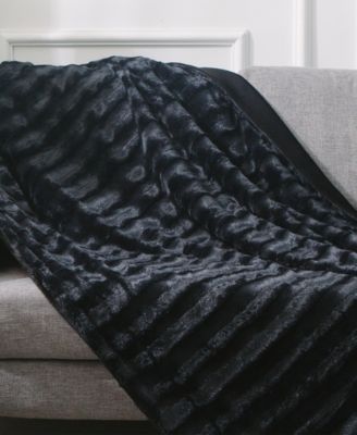 Ultra Soft Faux Fur to Microplush Reversible Oversized Throw, 60" x 70"