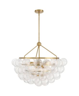 Possini Euro Albaro 27"W Fluted Glass 9-Light Pendant Light