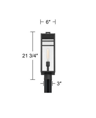 San Lucas High Modern Outdoor Post Light Fixture Pole Porch Weatherproof Sand Metal Glass Shade