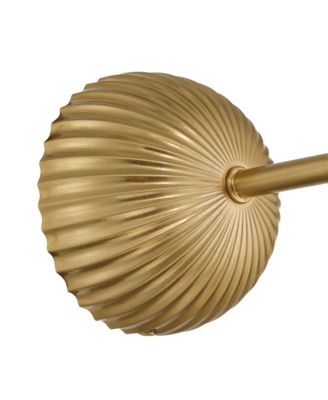 Comfrey 15" High Warm Brass and Fluted Glass Wall Sconce