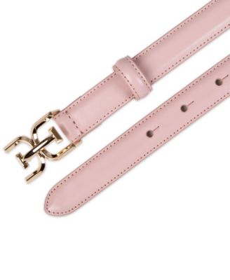 Women's Ultra Skinny Double-E Logo Plaque Buckle Belt