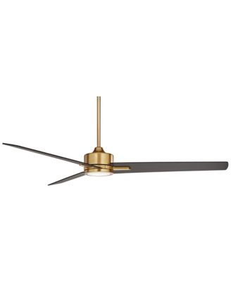 60" Monte Largo Soft Brass LED 36" Rod Ceiling Fan