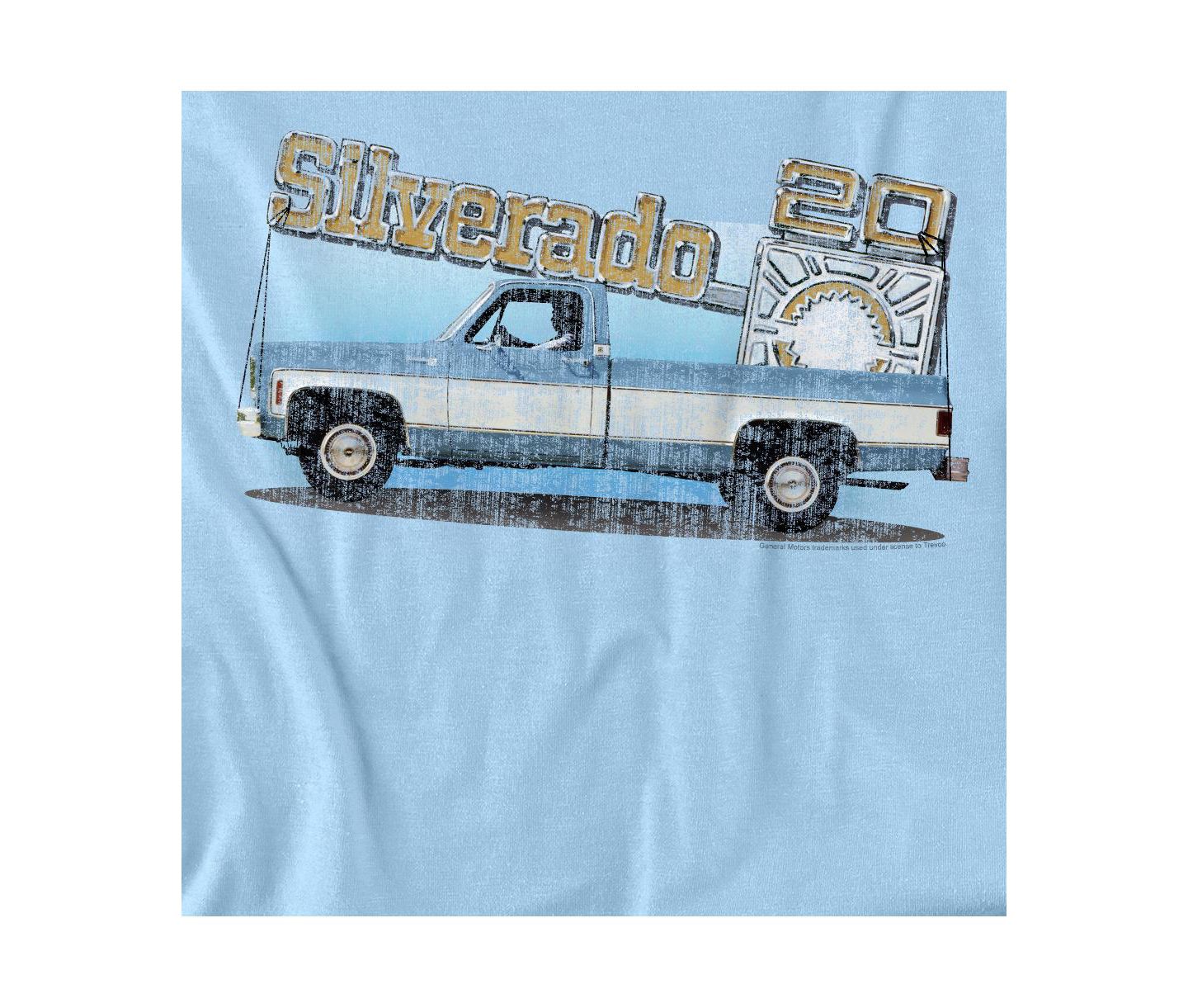 Мужская футболка Logovision Chevrolet Old Silverado Sketch, цвет: Светлый синий — фото 2