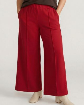 Plus Size Pam Pintuck Wide Leg Ponte Pants