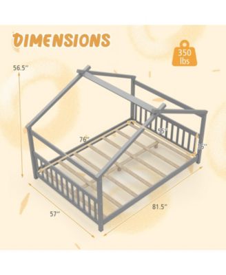 Full House Bed Montessori Floor Bed with Headboard
