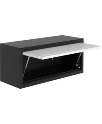 Wall Mounted Storage Cabinet with Doors, Floating Cabinet for Tools, Garage, Basement, Kitchen, Warehouse