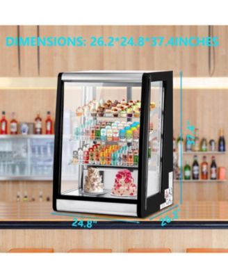 Countertop Refrigerated Display 5.2 Cu.Ft/146L Commercial Cake Display Refrigerator with Digital controller, LED display, LED Lighting