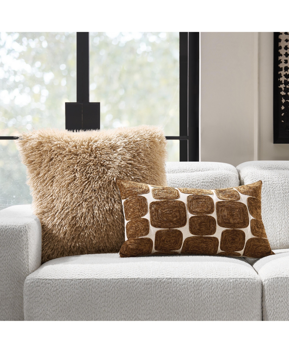 Z Gallerie Micah Faux Mongolian Pillow