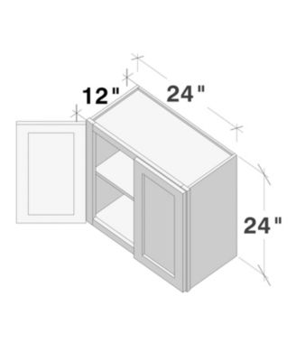 W24" Dove  Wall Cabinet with Full Overlay HDF Door for Custom Kitchen or Bathroom