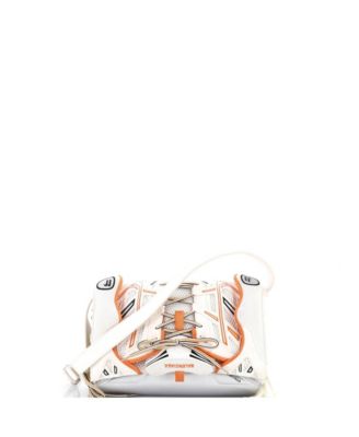 Small SneakerHead Flap Crossbody Bag Mesh and Faux Leather