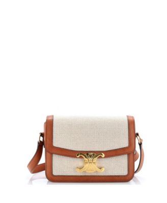 Teen Triomphe Shoulder Bag Canvas with Leather