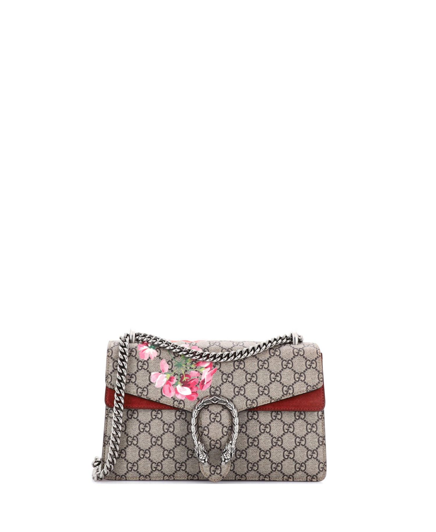 Small Dionysus Bag Blooms Print GG Coated Canvas
