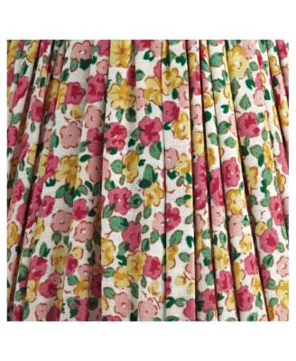 Nelle 3 1/2" Top x 6" Bottom x 5" High x 5" Slant Print Lamp Shade Replacement Set of 6 Red Yellow Floral Clip On Candelabra