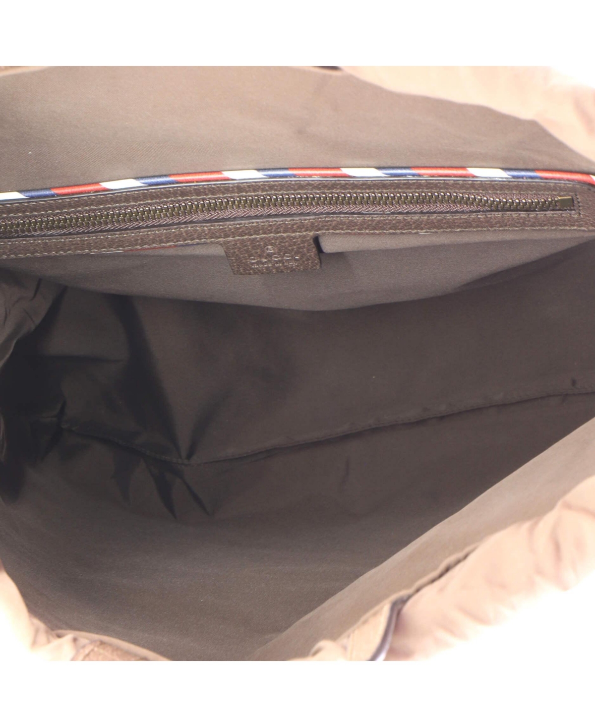 Pre-Owned Gucci Medium Courrier Soft Drawstring Backpack Gg Coated Canvas with Applique