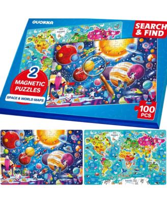 Magnetic Puzzles for Kids Ages 4-6 - 100 PCS Magnetic Puzzle Book for Toddlers 3-5