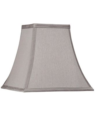 Pewter Small Square Lamp Shade 5.25" Top 10" Bottom 9.5" High (Spider) Replacement with Harp and Finial