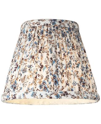 Nelle 3 1/2" Top x 6" Bottom x 5" High x 5" Slant Print Lamp Shade Replacement Set of 6 Cream Floral Clip On Candelabra