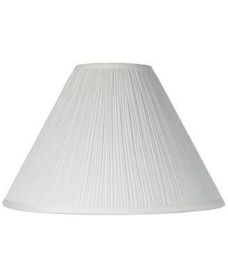 6" Top x 18" Bottom x 11 1/4" High x 12 3/4" Slant Lamp Shade Replacement Ivory Mushroom Pleated Spider Harp Finial
