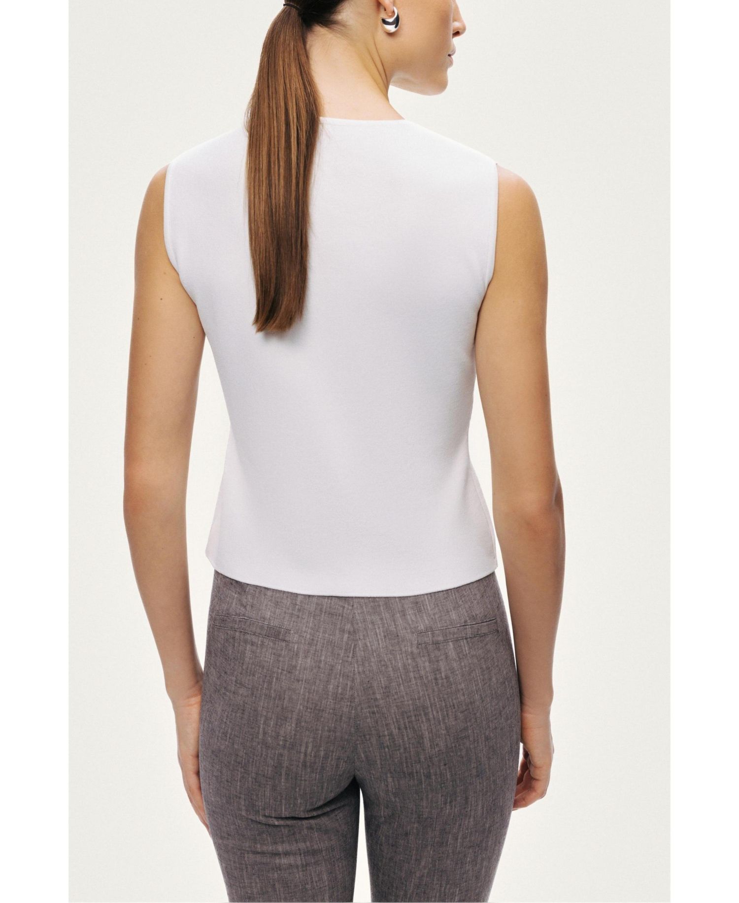 Women's Embellished Sleeveless Knit Top