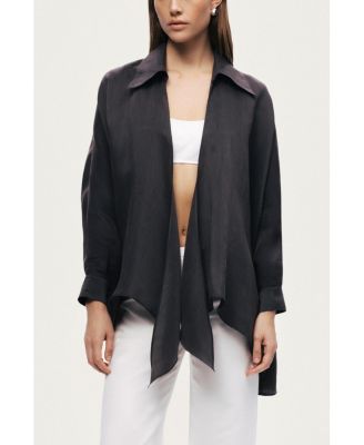 Women's Front-Tie Longline Shirt
