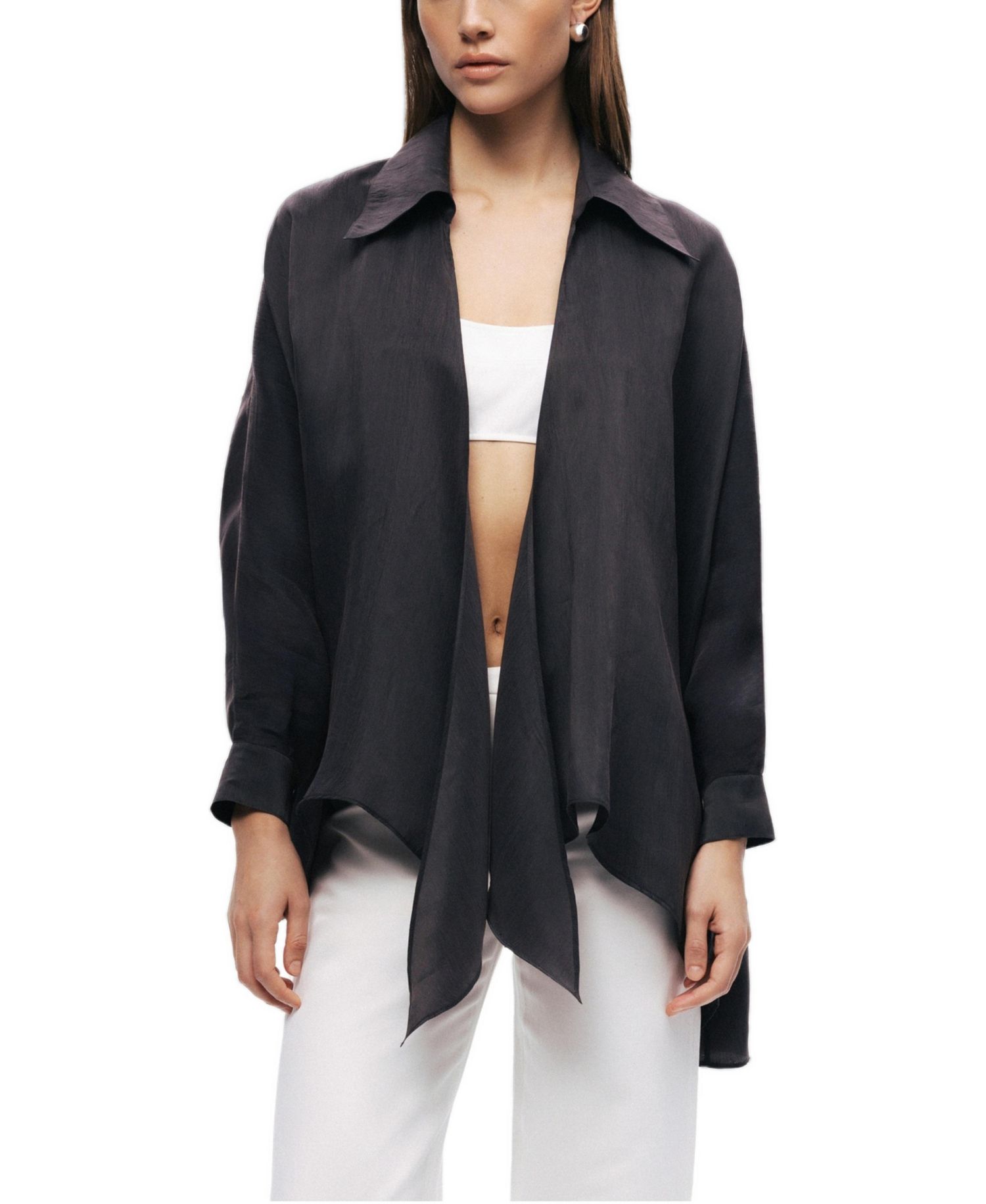 Women's Front-Tie Longline Shirt