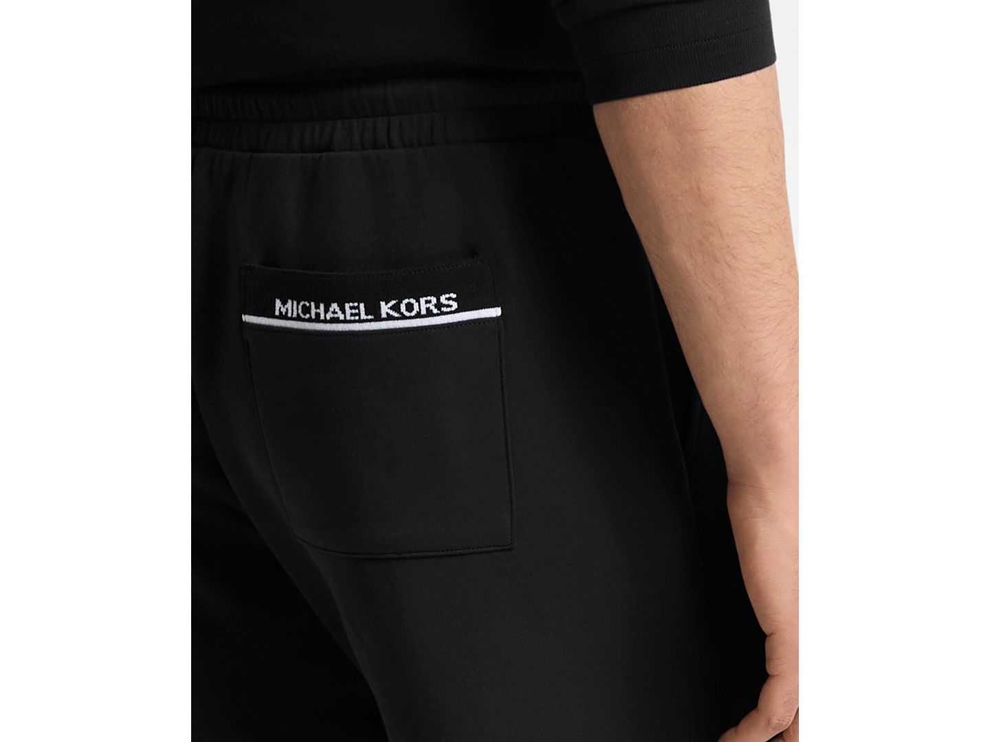 Мужские шорты Michael Kors Logo Rib Pull-On, цвет: Чёрный — фото 2