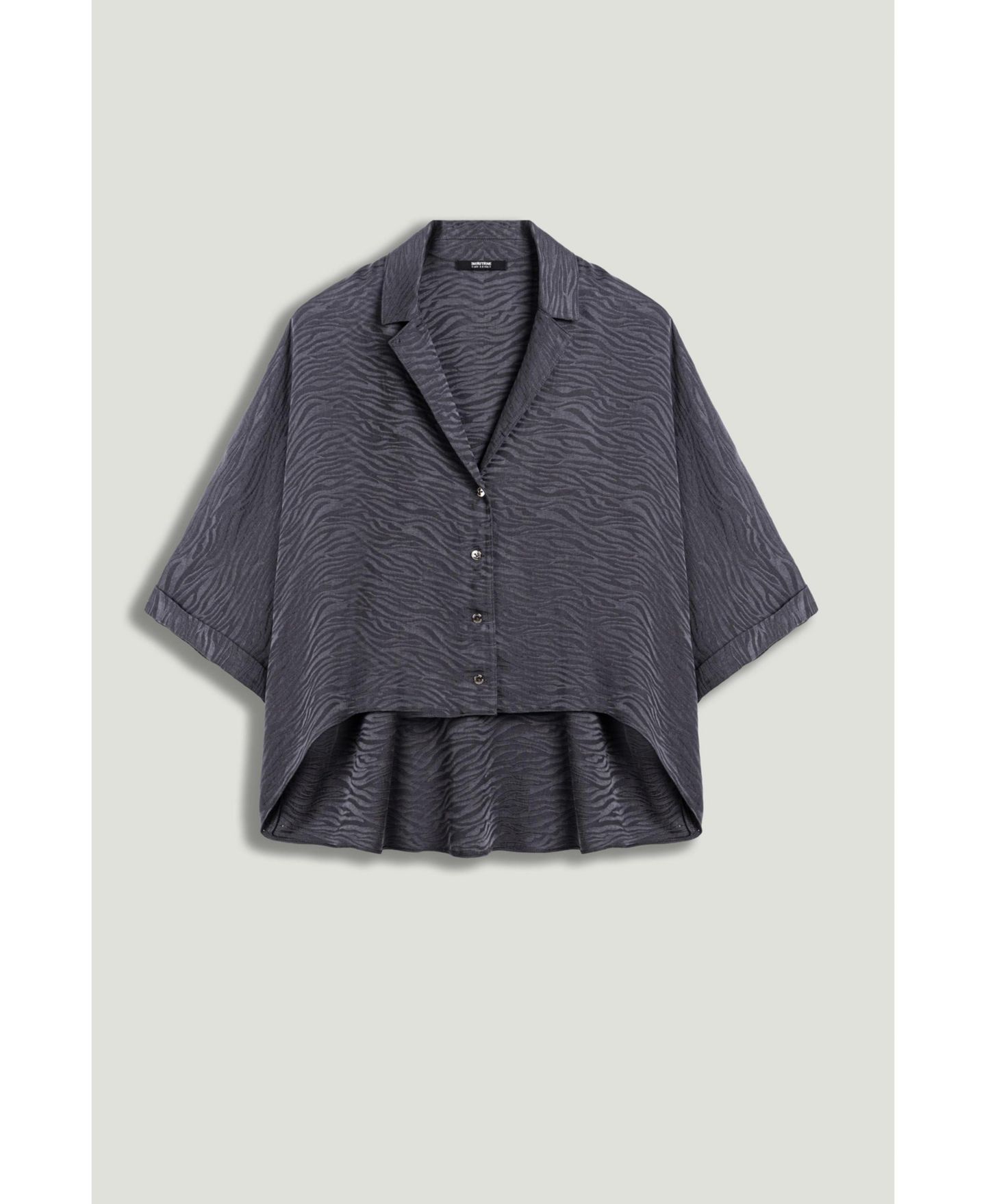 Женская рубашка NOCTURNE Relaxed Short-Sleeve Textured — фото 7