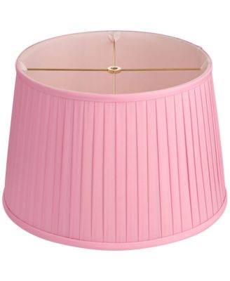 14" Top x 17" Bottom x 11" High x 11" Slant Lamp Shade Replacement Large Bright Empire Pleated Spider Harp Finial