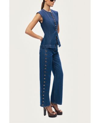 Women's Button-Front Denim Vest