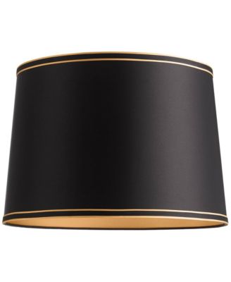 Set of 2 Drum Lamp Shades Medium 14" Top x 16" Bottom x 11" High Spider with Replacement Harp and Finial Fitting