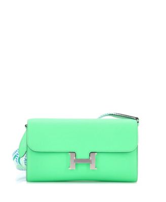 Pre-Owned HERM&Eacute;S Cavale Constance To Go Wallet Evercolor