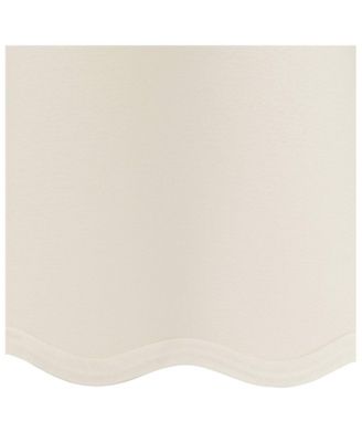 Set of 2 Scalloped Empire Lamp Shades Small 4" Top x 6" Bottom x 5.5" High Candle Clip Harp and Finial Fitting