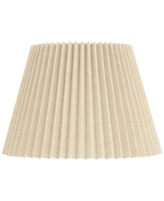 9" Top x 14 1/2" Bottom x 10" High x 10" Slant Lamp Shade Replacement Wide Pleated Spider Harp Finial