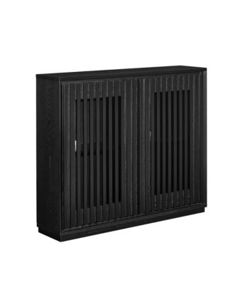 Modern Sideboard Cabinet with 2 Outlet Holes, Buffet Cabinet with Storage, Storage Cabinet