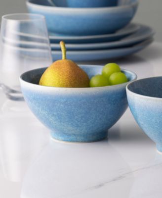 Colorwave Kiln Azure Rice Bowls, Set of 4