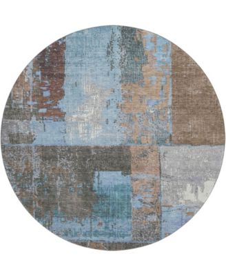 Mayfield Machine Washable AMF1866 8' x 8' Round Area Rug